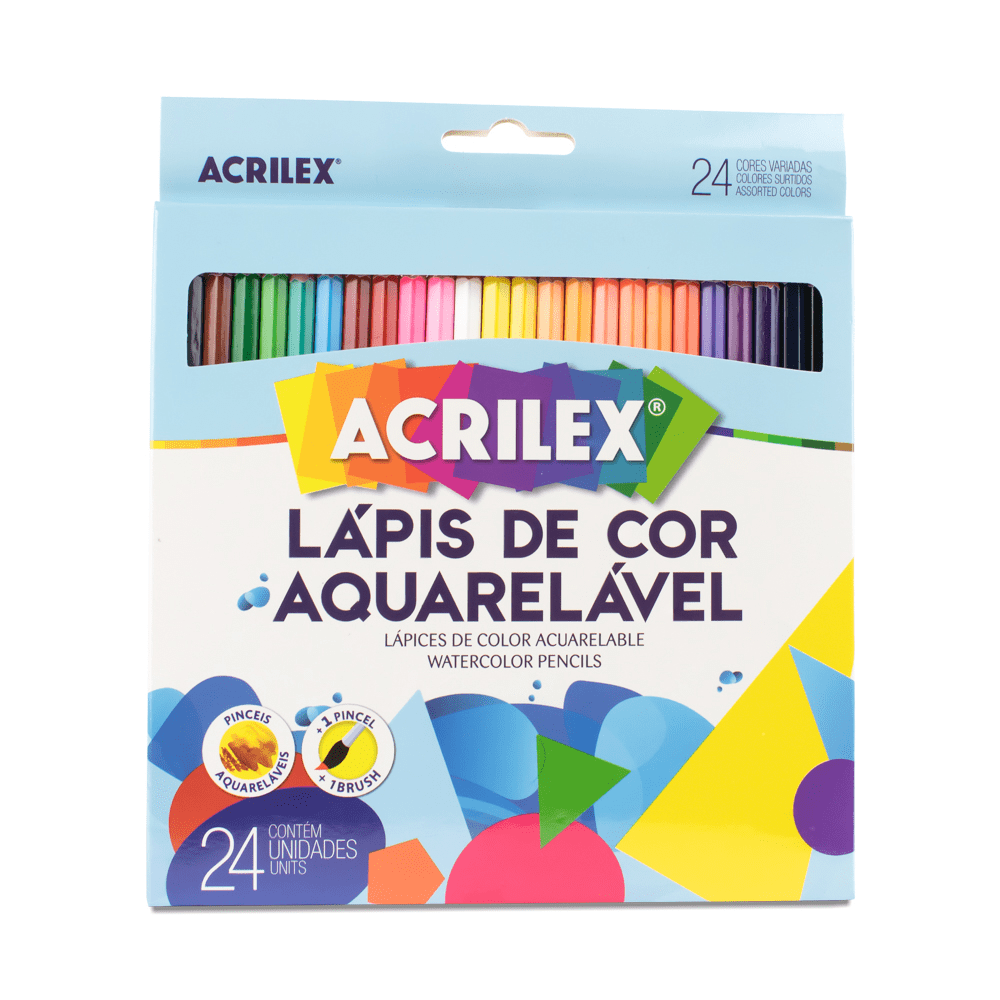 Lapis de Cor Aquarelavel White Nights 24 Cores Estojo Metal - 1256