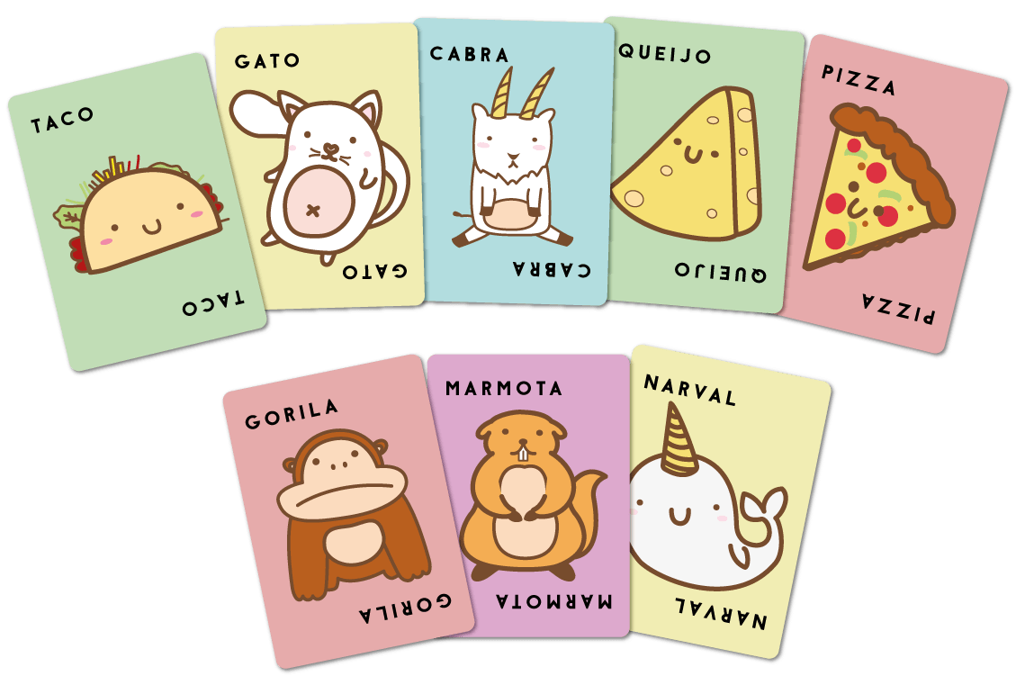 Taco Chapéu Bolo Presente Pizza- Jogo de Cartas PaperGames