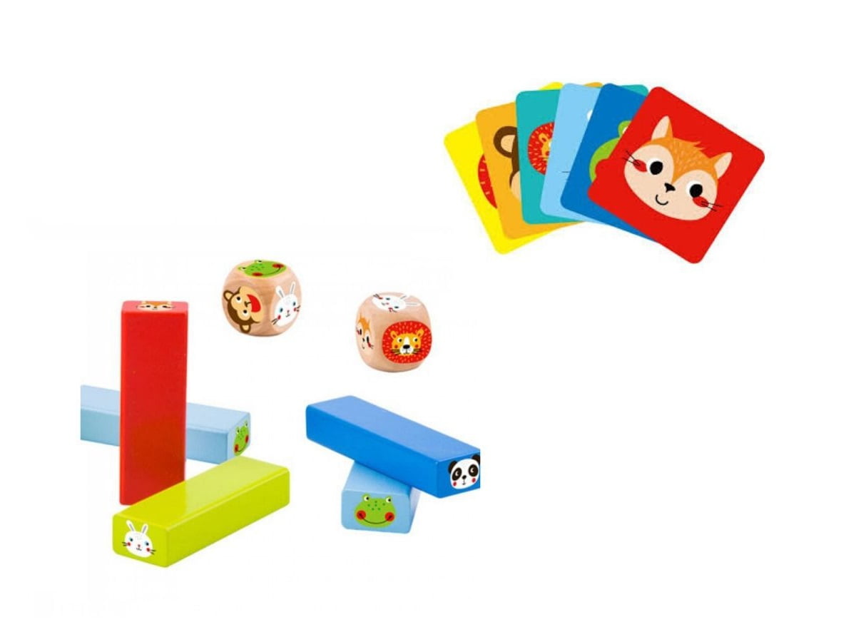 Jogo Educativo Jenga Animais Tooky Toys