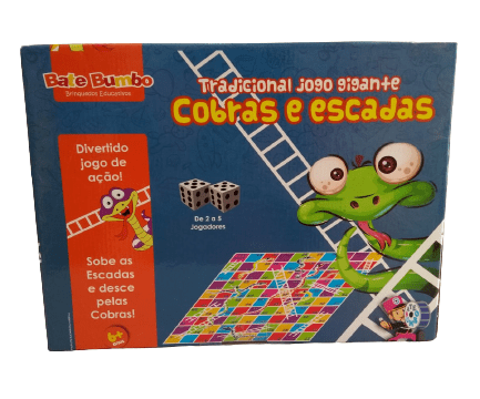 Jogo Cobras e Escadas Gigante - 70 por 70 cm