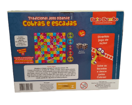 Jogo tradicional Kocome de cobras e escadas – jogo de e escadas de  qualidade para crianças e adultos, até 4 jogadores, jogo de tabuleiro  inclui dados para balcões