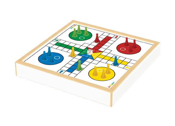 Jogo Dama E Ludo Em Madeira Jogo 2x1 Tabuleiro Completo Junges - MX