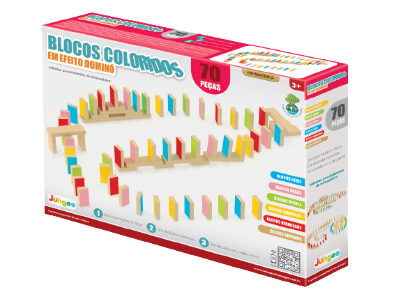 Brinquedos dominó de madeira, brinquedo dominó colorido de arco-íris, kits  de blocos de construção educacionais, jogos interativos de 120/240/360  peças - AliExpress